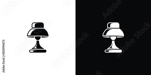 Two Desk Lamps on Contrasting Backgrounds light lighting