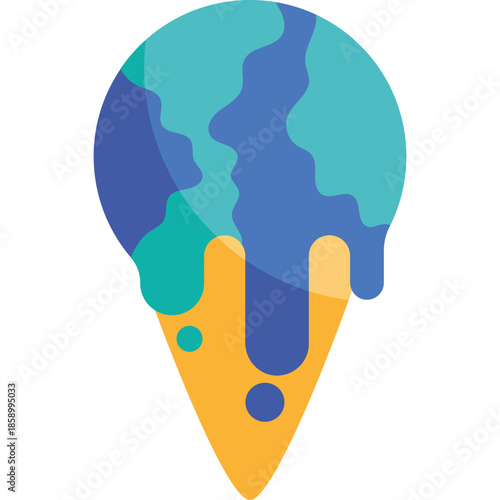 Melted Earth Global Warming Illustration