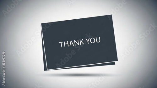 Thank You card with elegant typography a simple gesture of gratitude for business or personal use isolated on a gradient background