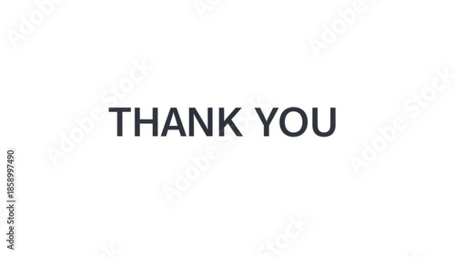 Thank You text in bold simple typography on a white background conveying gratitude and appreciation for business or personal use