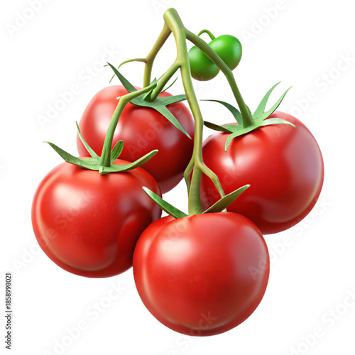cherry tomatoes isolated on white background