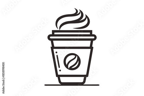 street coffee cup icon outline