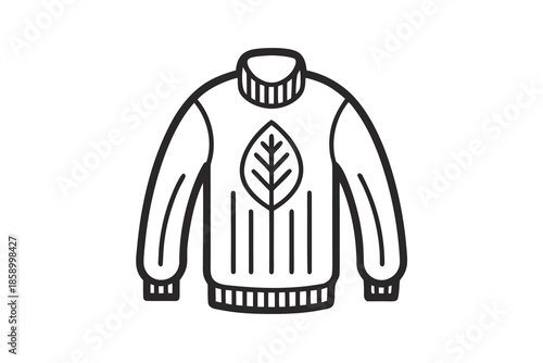 eco knit pullover icon outline