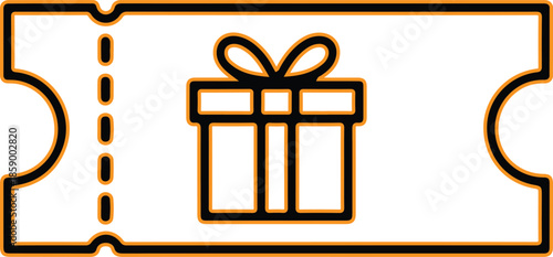 Gift ticket icon vector illustration