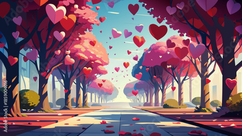 abstract background with colorful leaves