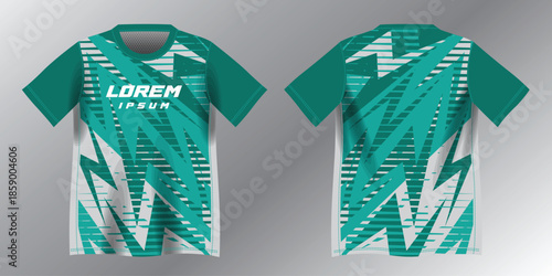 abstract turquoise background pattern for sport jersey design mockup