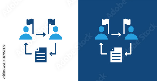 Bureaucracy Glyph Duotone, with light and dark background