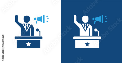 Campaign Glyph Duotone, with light and dark background