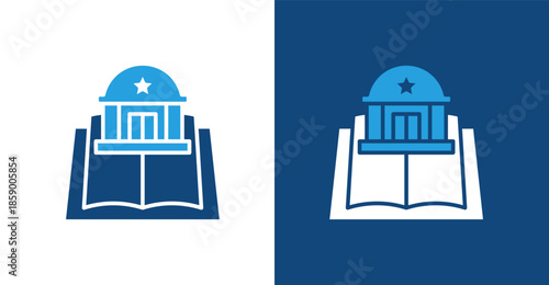 Political Science Glyph Duotone, with light and dark background