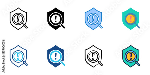 Due diligence icons set multiple style collection. Editable stroke 
