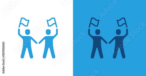 Civil Liberties Flat, with light and dark background