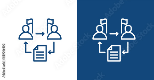 Bureaucracy Outline, with light and dark background