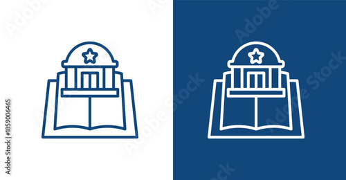 Political Science Outline, with light and dark background