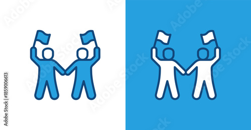 Civil Liberties Color Outline, with light and dark background