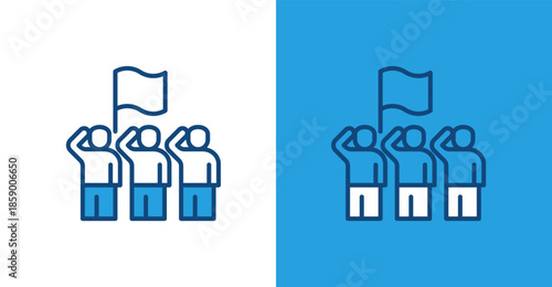 Republic Color Outline, with light and dark background