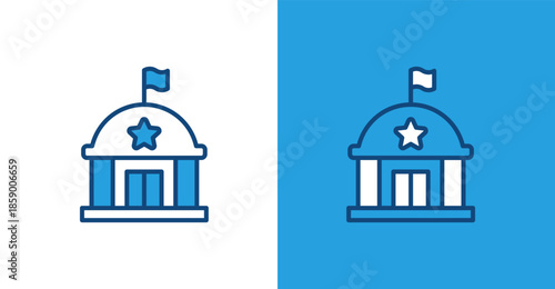 Federal Color Outline, with light and dark background