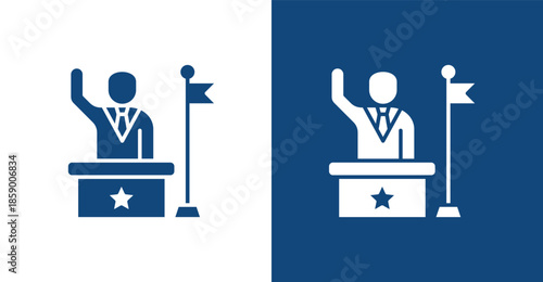 Executive Glyph, with light and dark background