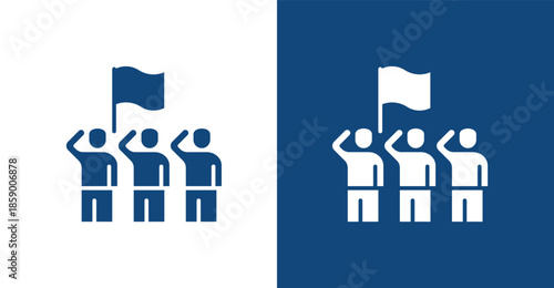 Republic Glyph, with light and dark background