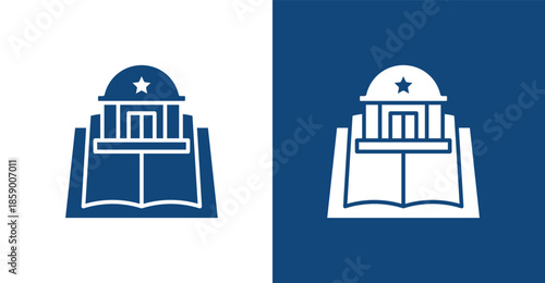 Political Science Glyph, with light and dark background