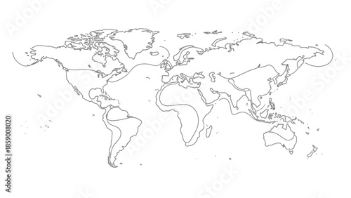 World map showing continental outlines and major oceanic trenches, highlighting geological features.