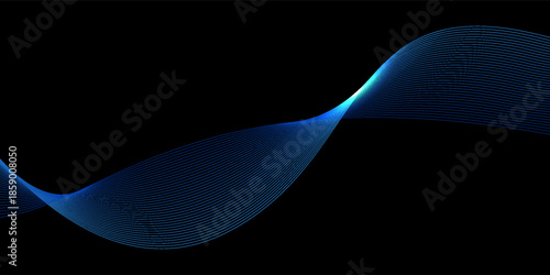 Gray Abstract waveform background image with blue geometric patterns