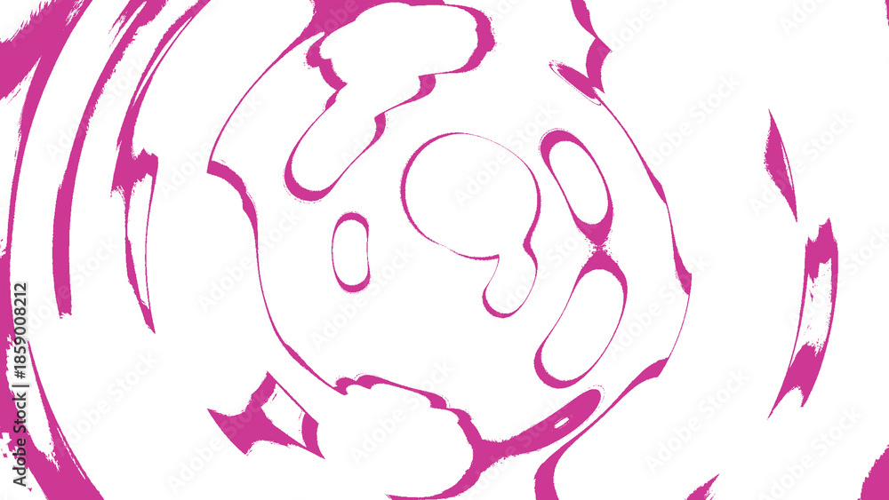 Fototapeta premium Pink and white abstract swirls and shapes on white background