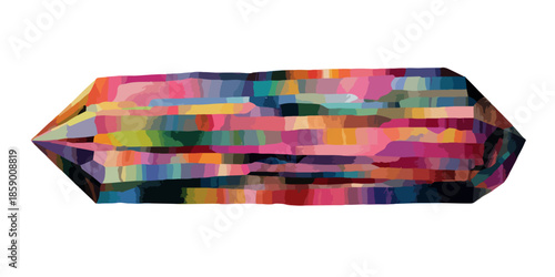 다채로운 색상의 투명한 결정체