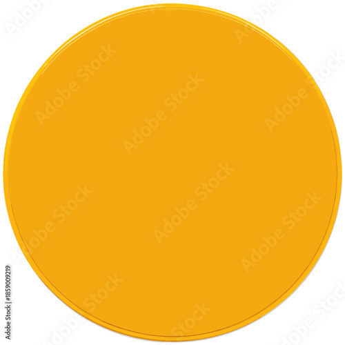단순하고 깨끗한 노란색 원형 배경, 투명한 디자인 요소로 활용 가능한 심플한 그래픽