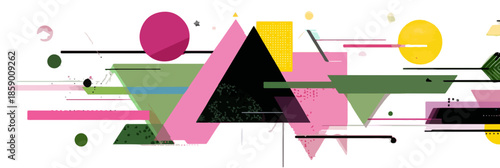 기하학적 모양과 선이 조화롭게 어우러진 추상적인 디자인 배경