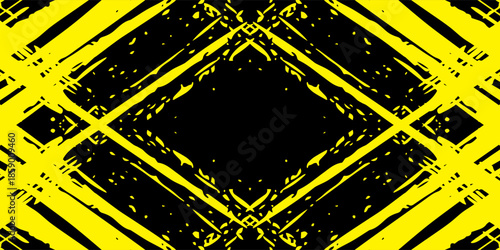 yellow black brush wrap car sticker pattern abstract banner sporty lines black yellow color combination grunge brush pattern racing motorsport design, vector illustration, Modern.