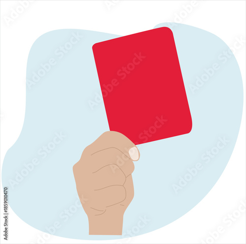 hand holding a red card
