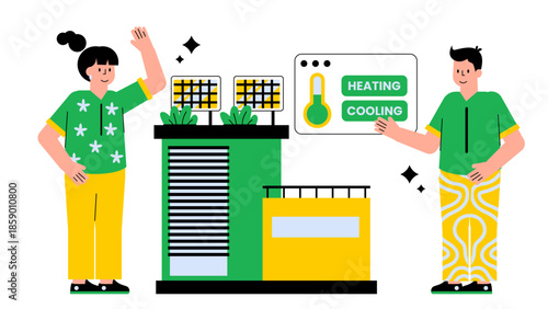 Green Building with Passive Heating and Cooling