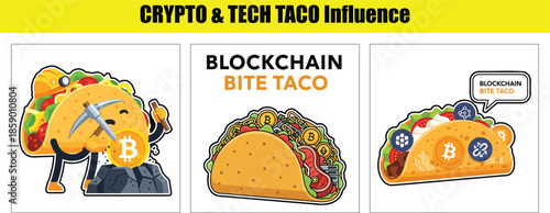 Crypto Blockchain Bite Tacos with Mining and Digital Assets Keywords: taco, crypto, bitcoin