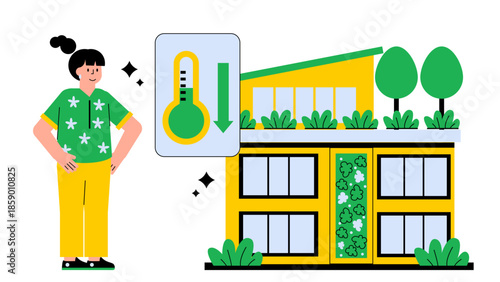 Green Roof Reducing Building Energy Use