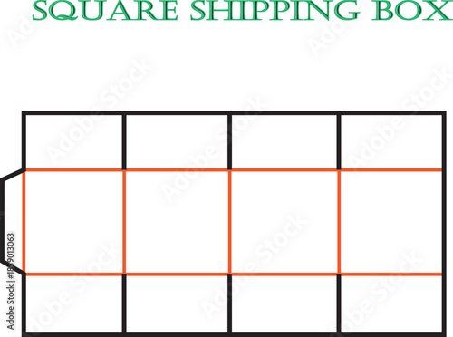 Professional Medicine Box Packaging Layout Template with Technical Dieline Cut Lines and Folding Guides