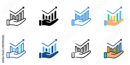 Turnaround consulting icons set multiple style collection. Editable stroke 

