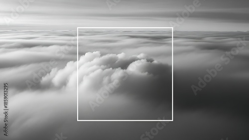Cloud Dancer, trendy off-white color of the Year 2026. Soft aerial view of dense cloud formations, Modern Ethereal Design Trends (2026)