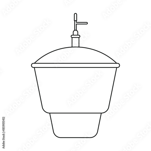 illustration of a laboratory desiccator