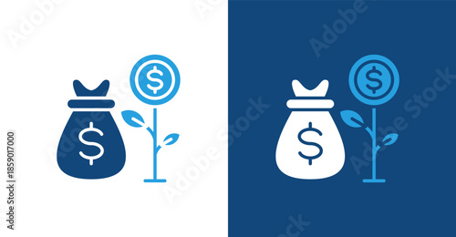 Rollover Glyph Duotone, with light and dark background