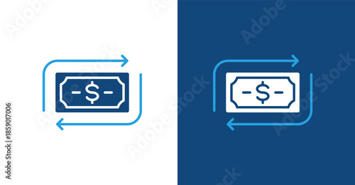Saving Account Glyph Duotone, with light and dark background