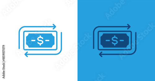 Saving Account Flat, with light and dark background