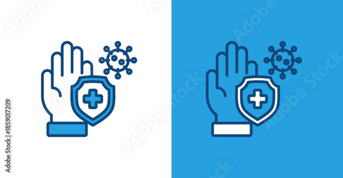 Outpatient Color Outline, with light and dark background