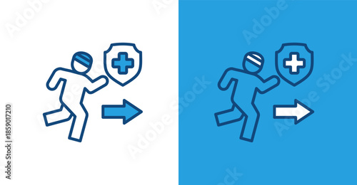 Beneficiary Color Outline, with light and dark background