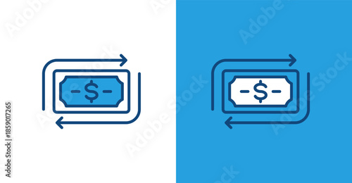 Saving Account Color Outline, with light and dark background