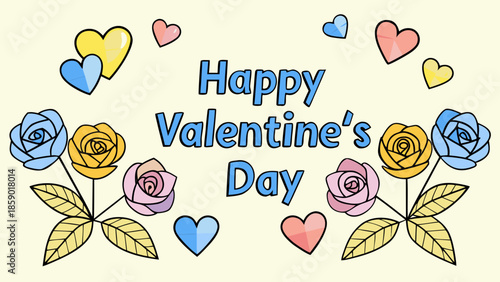 happy birthday card with flowers and birds