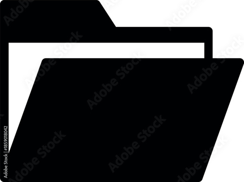 Digital archive management user profile folder icon organized data concept flat illustration vector