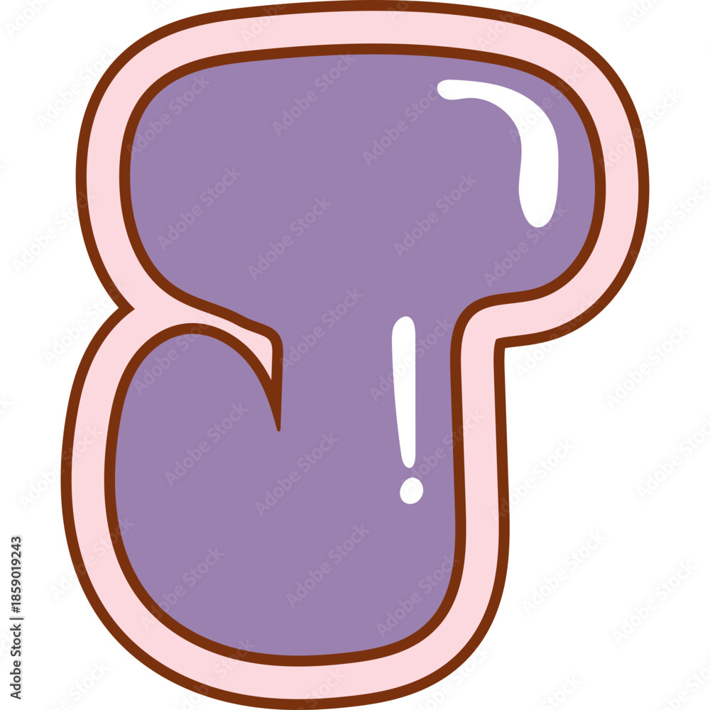 Obraz premium Cute Letter Illustration