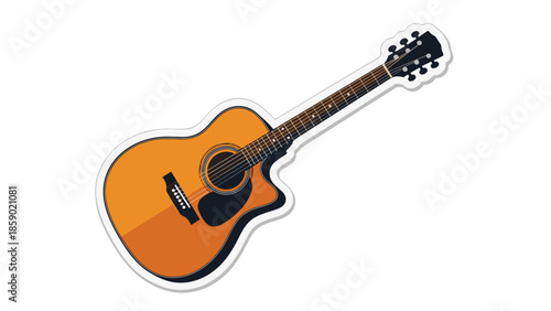 Acoustic guitar illustration
