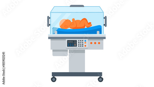 Baby in an incubator