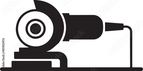 Electric Angle Grinder Illustration - Industrial Power Tool Icon for Workshops and Construction Sites ...